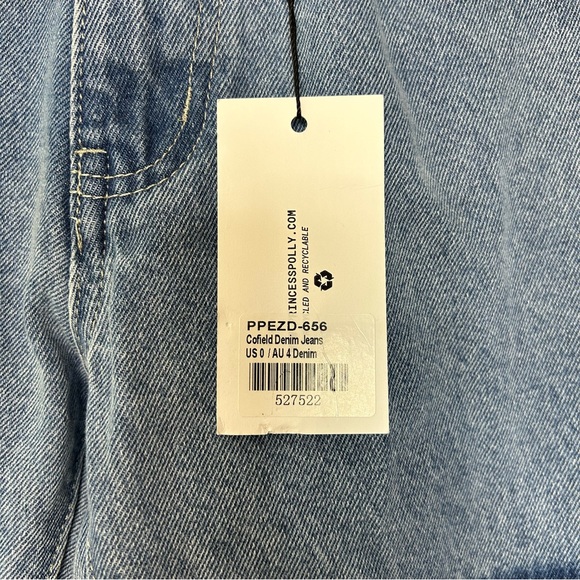 New Princess Polly Cofield Mom Jean Patch Denim size 0 - Picture 6 of 8